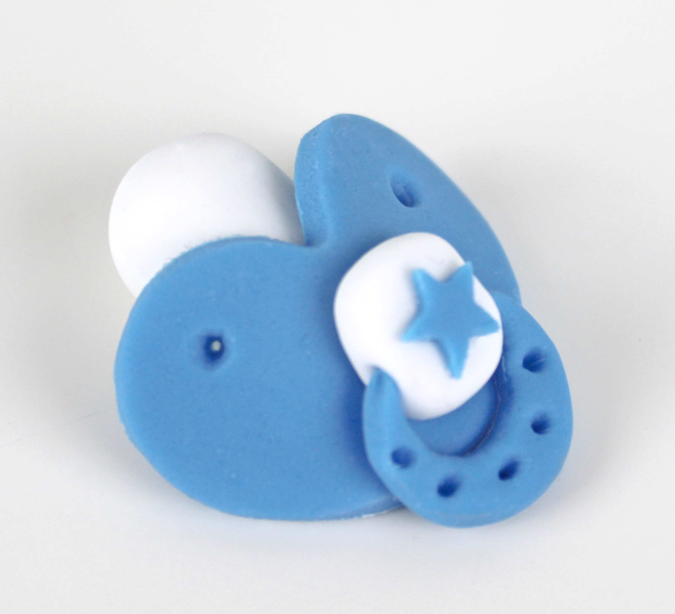 Schnuller blau handgemacht mit Stern