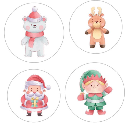 Muffinaufleger Weihnachtsmotive