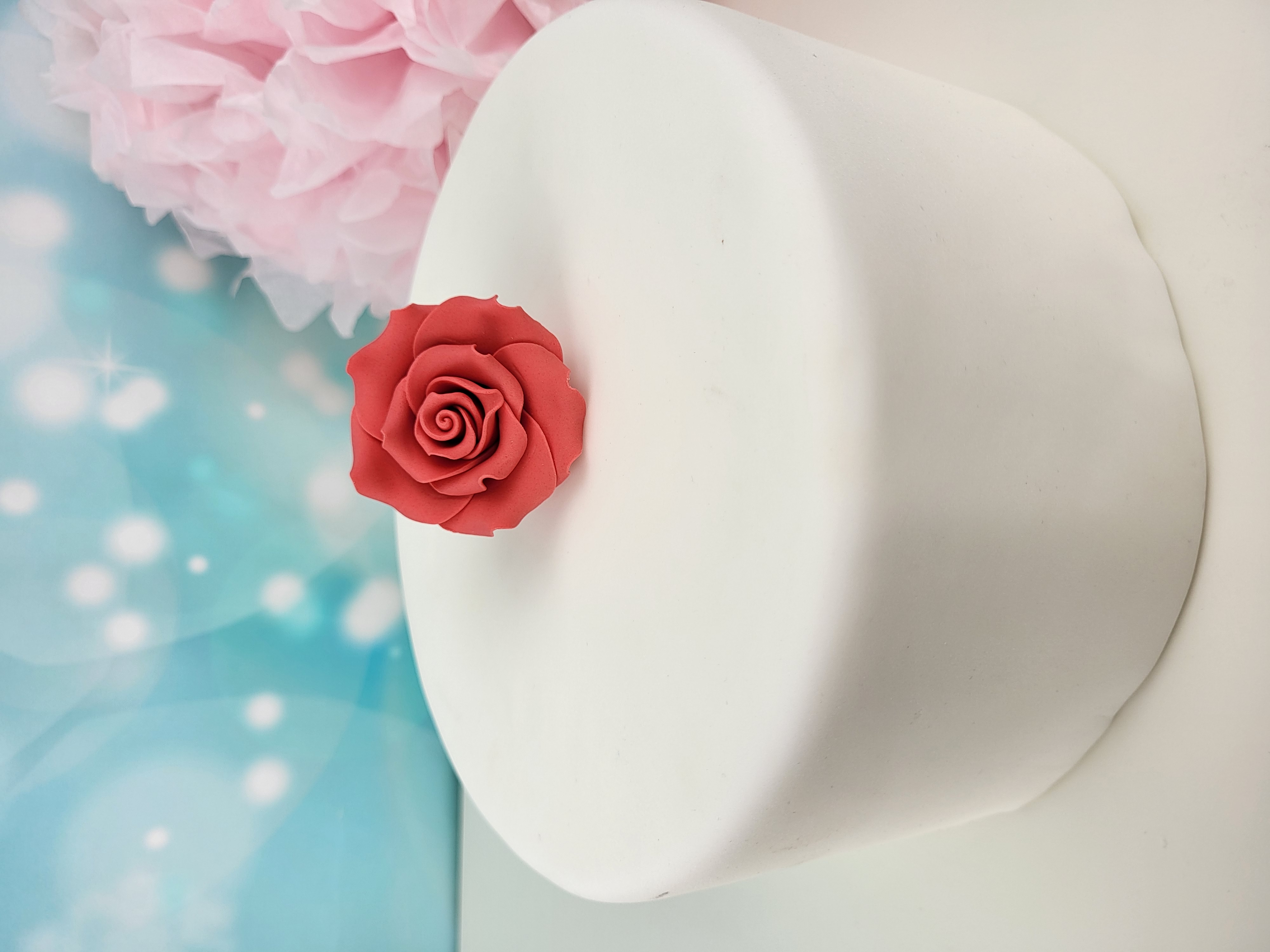 Zuckerdekoration Rose rot