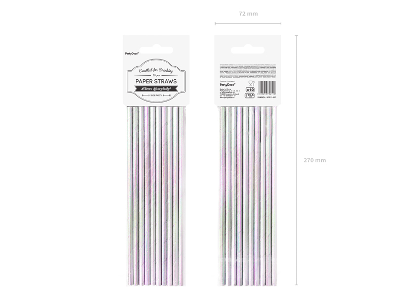 Papierstrohhalme schillernd