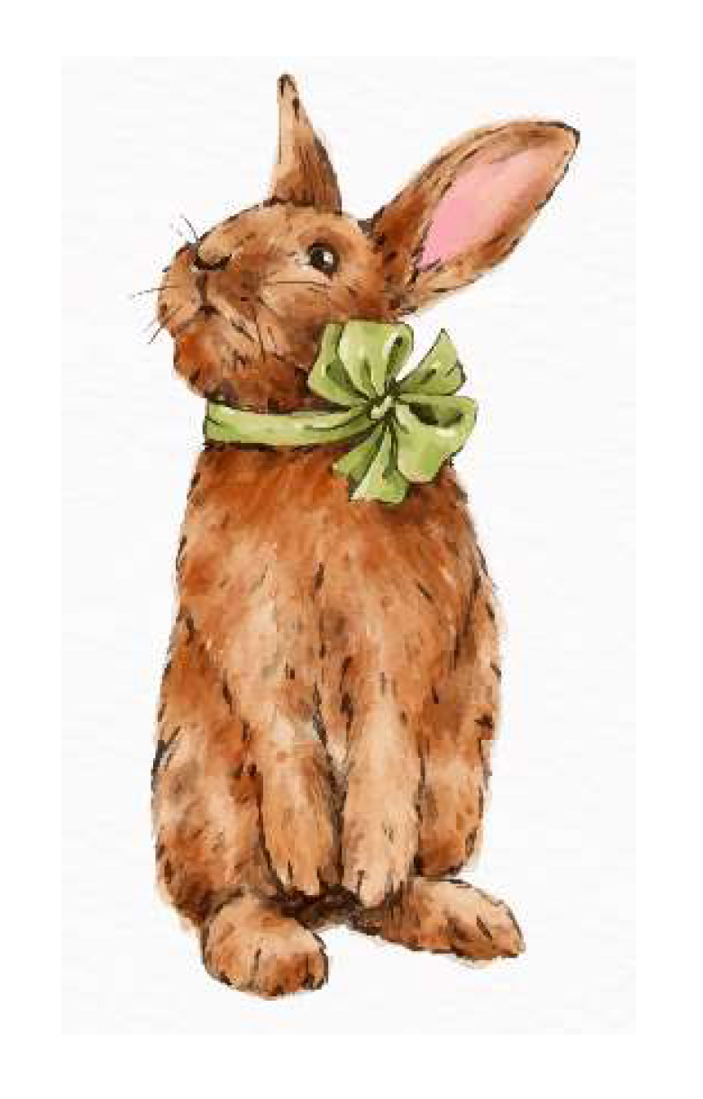 Fondant Kärtchen Hase 