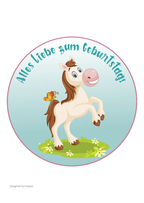 Tortenbild Pferd Oblate 19 cm