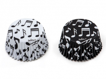 Papierförmchen Musiknoten