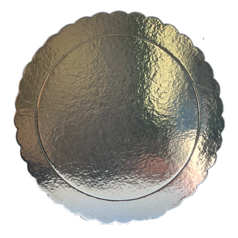 Tortenplatte silber rund gewellt 30 cm, 3mm stark