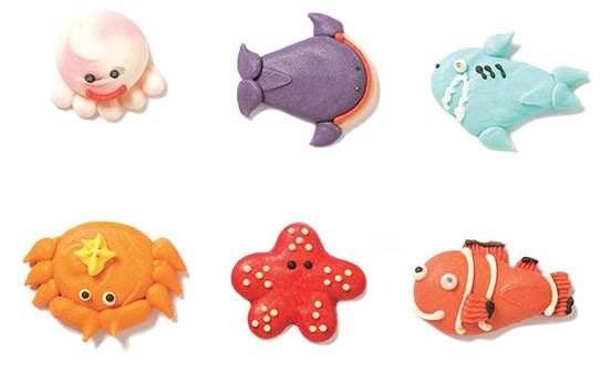 Zuckerdekoration Meerestiere