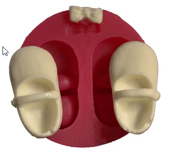 Silikonform Babyschuhe