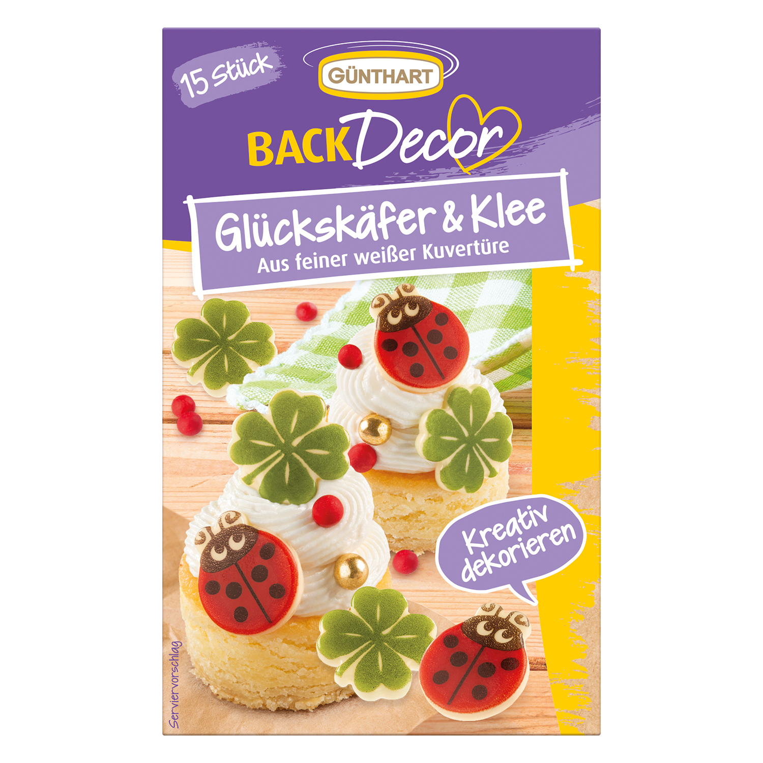 Glückskäfer & Kleeblätter | weiße Schokolade