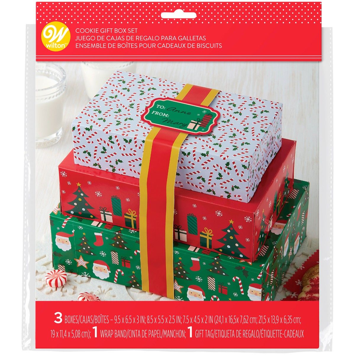 Geschenkschachteln mit Bändern