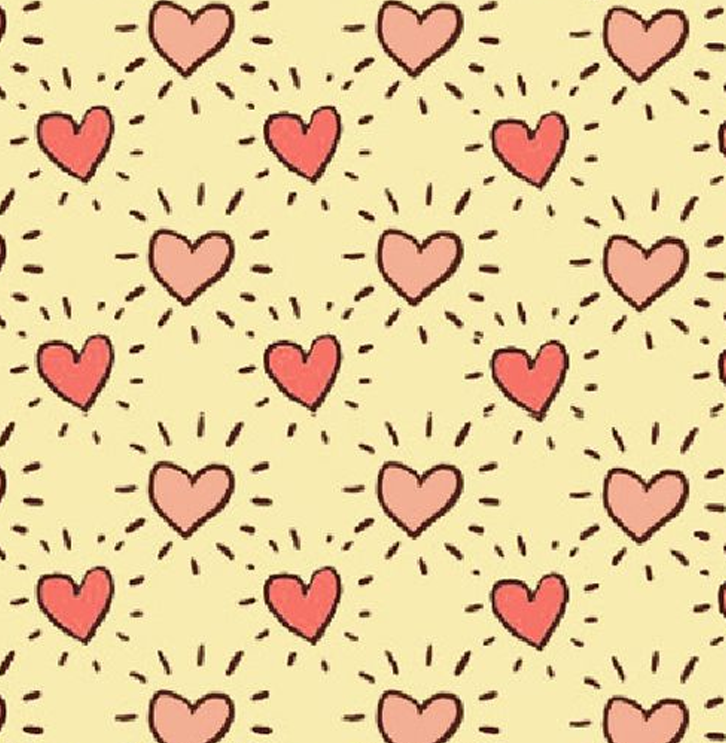 Schokoladen Transfer- Abziehfolie Herzen