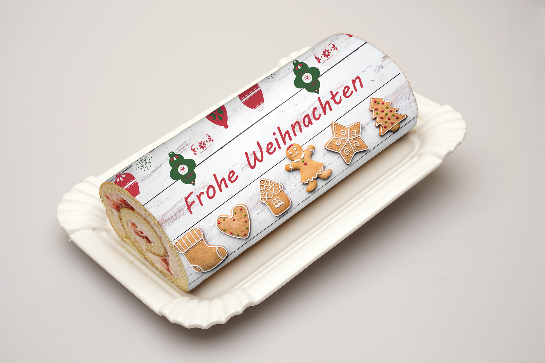 Rouladendekor Frohe Weihnachten