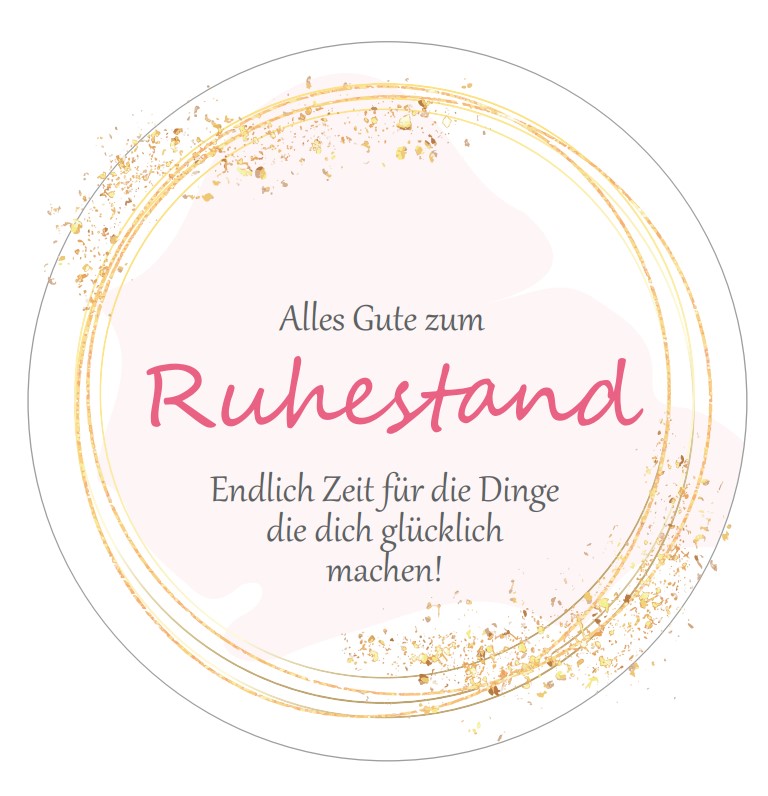 Tortenaufleger Ruhestand