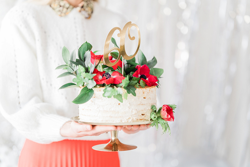 Cake Topper Zahl 50 gold