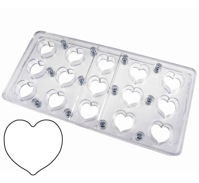 Profi Gussform Herz für Pralinen MAGNETFORM MM14