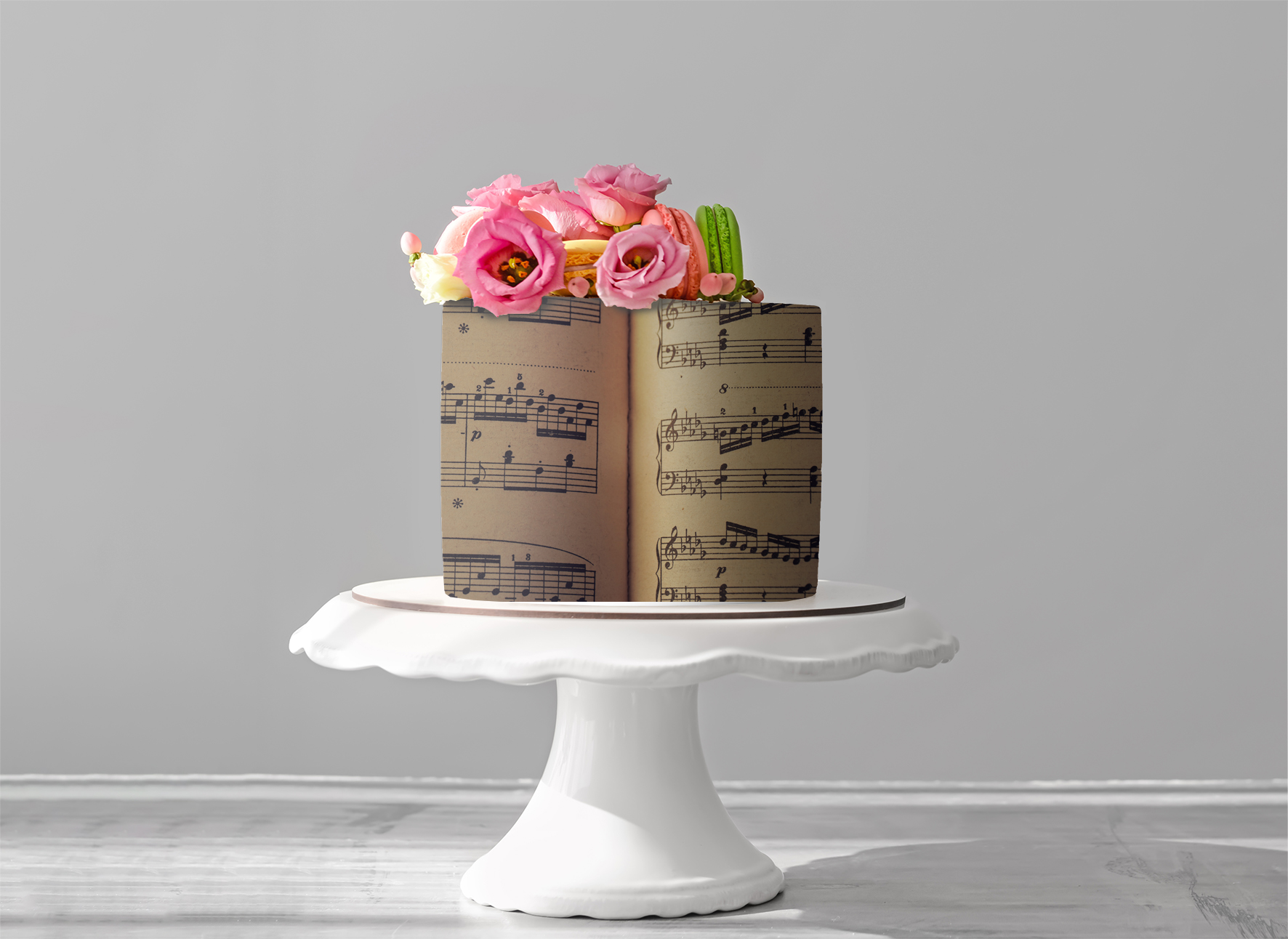 Deko Fondant  Notenblatt