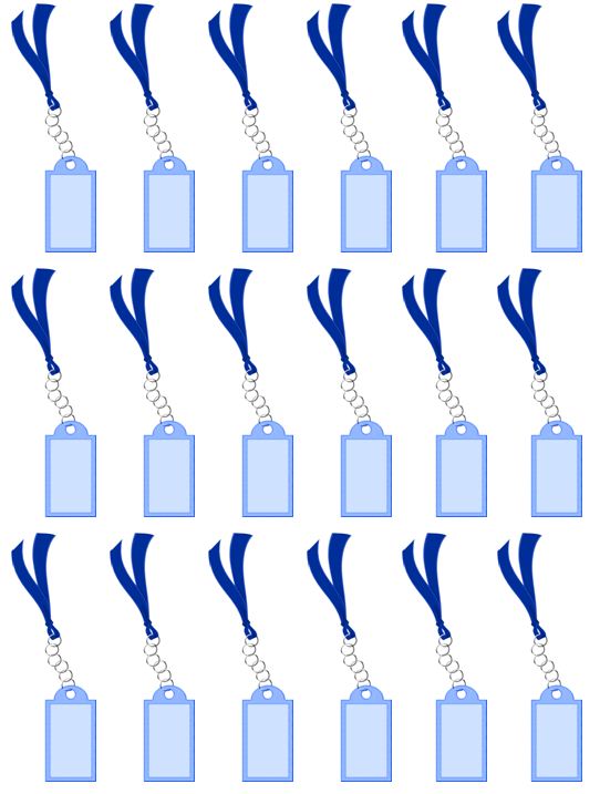 Namensanhänger blau