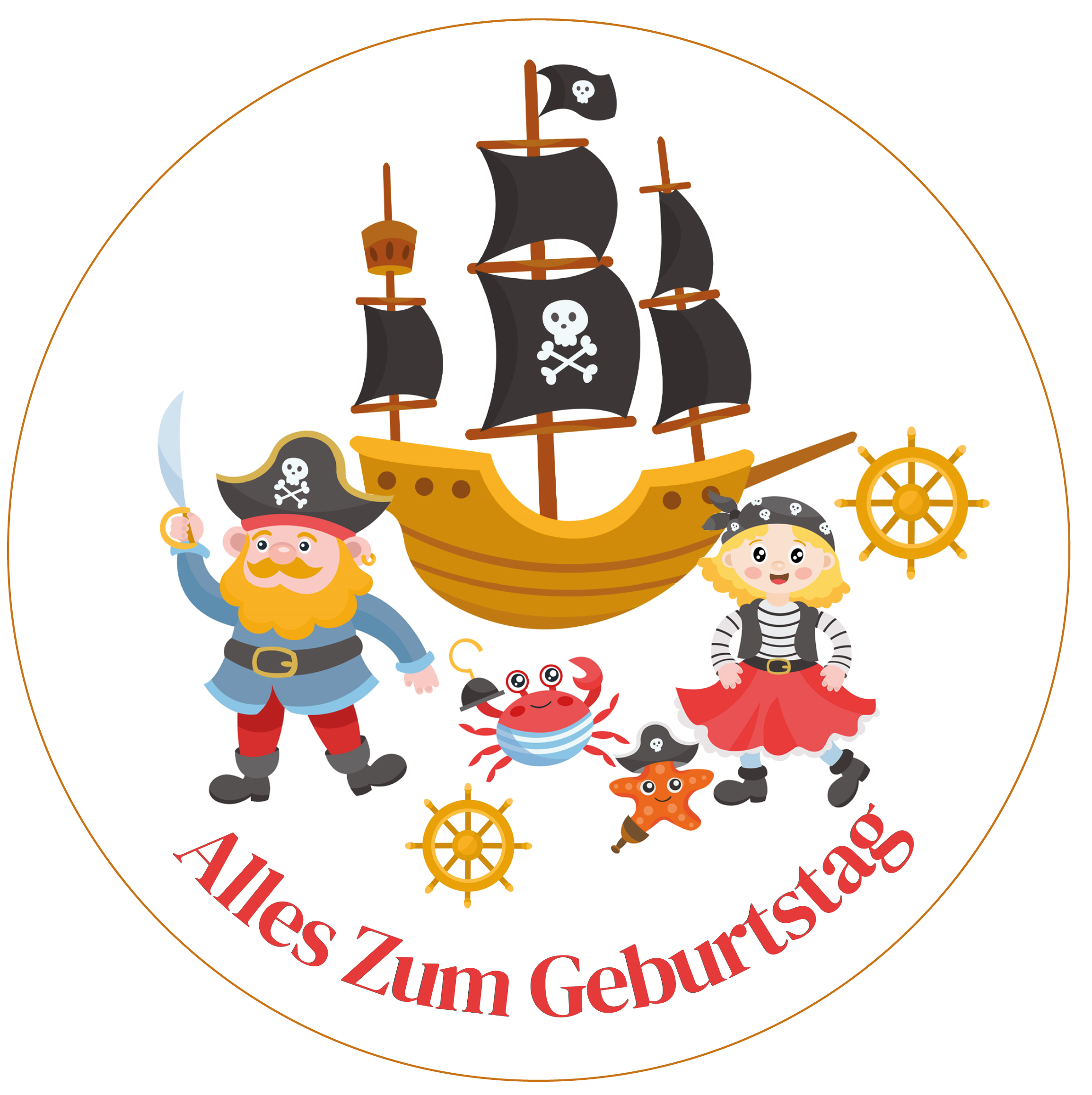 Fotoaufleger Geburtstag Pirat