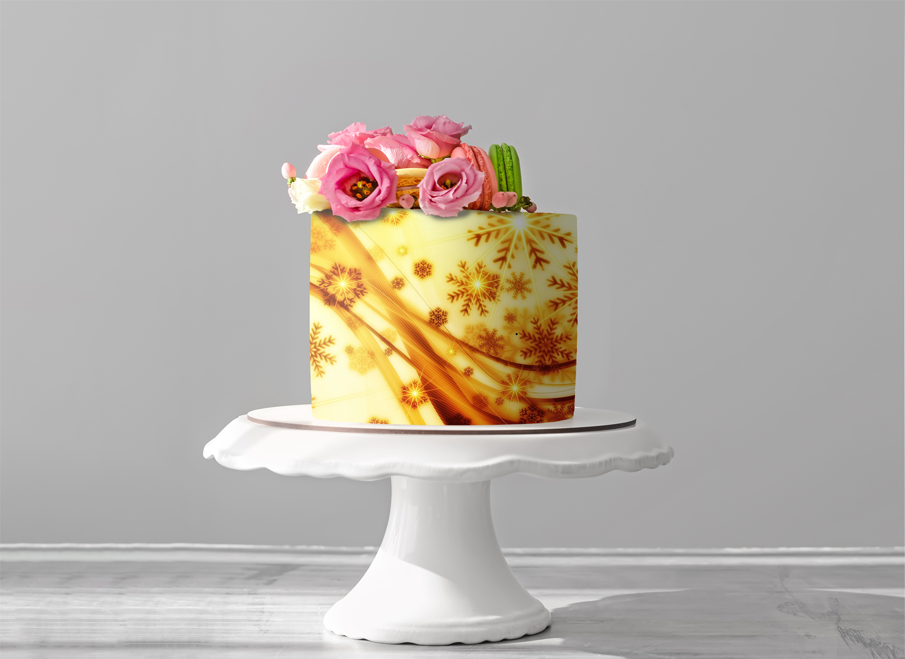 Deko Fondant Weihnachten gold