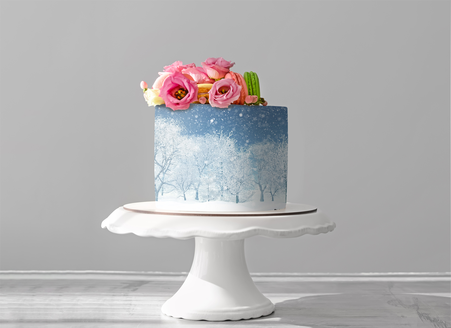 Deko Fondant Winterlandschaft