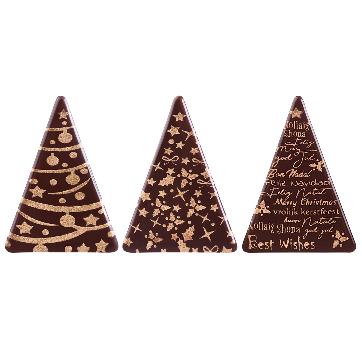 Schokoladen-Tannenbäume