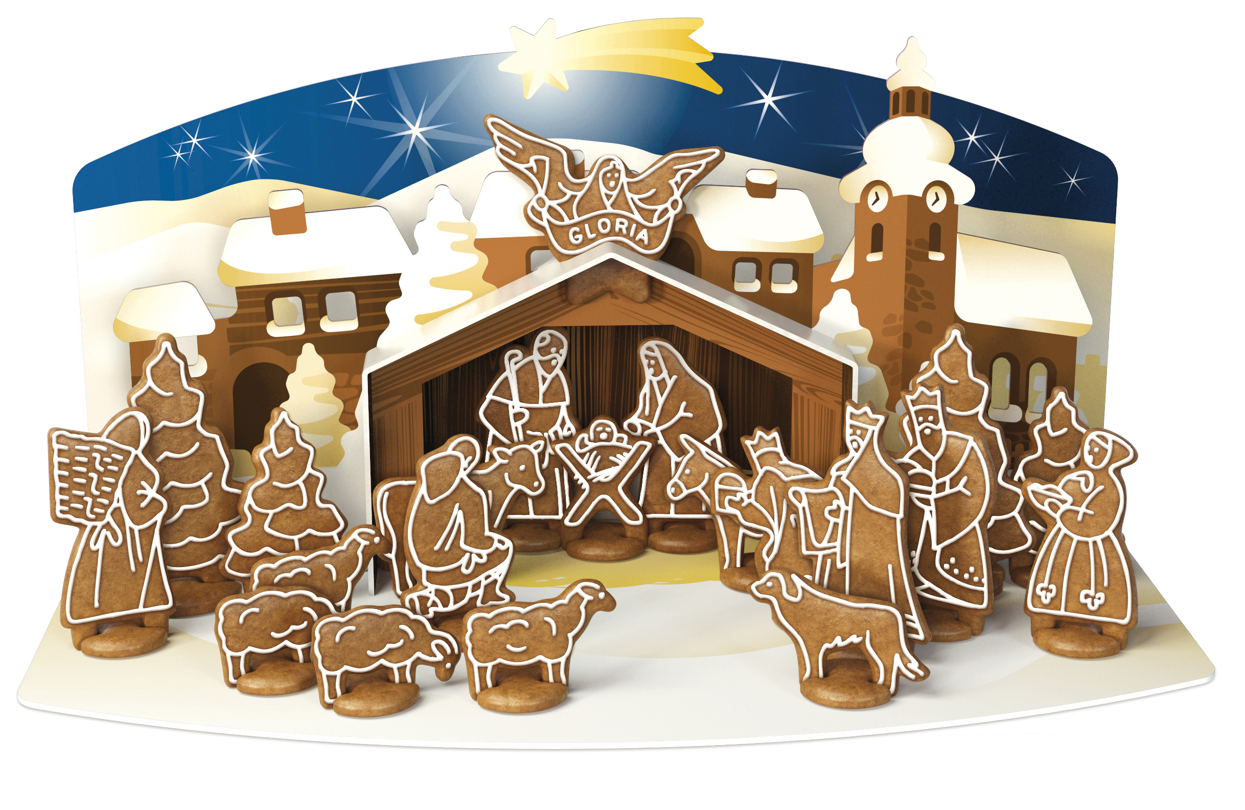 Lebkuchenausstecher Set für 3D Krippe