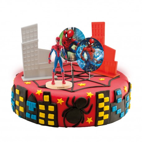 Spiderman Cake Topper Dekorations Set