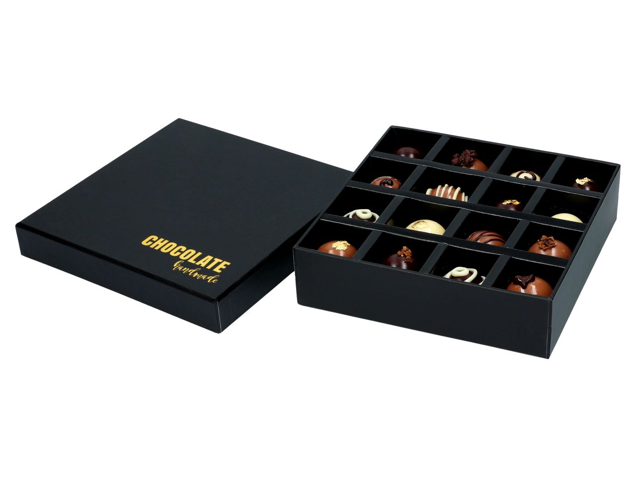 Pralinen Schachtel Chocolate Case für 16 Pralinen Handmade