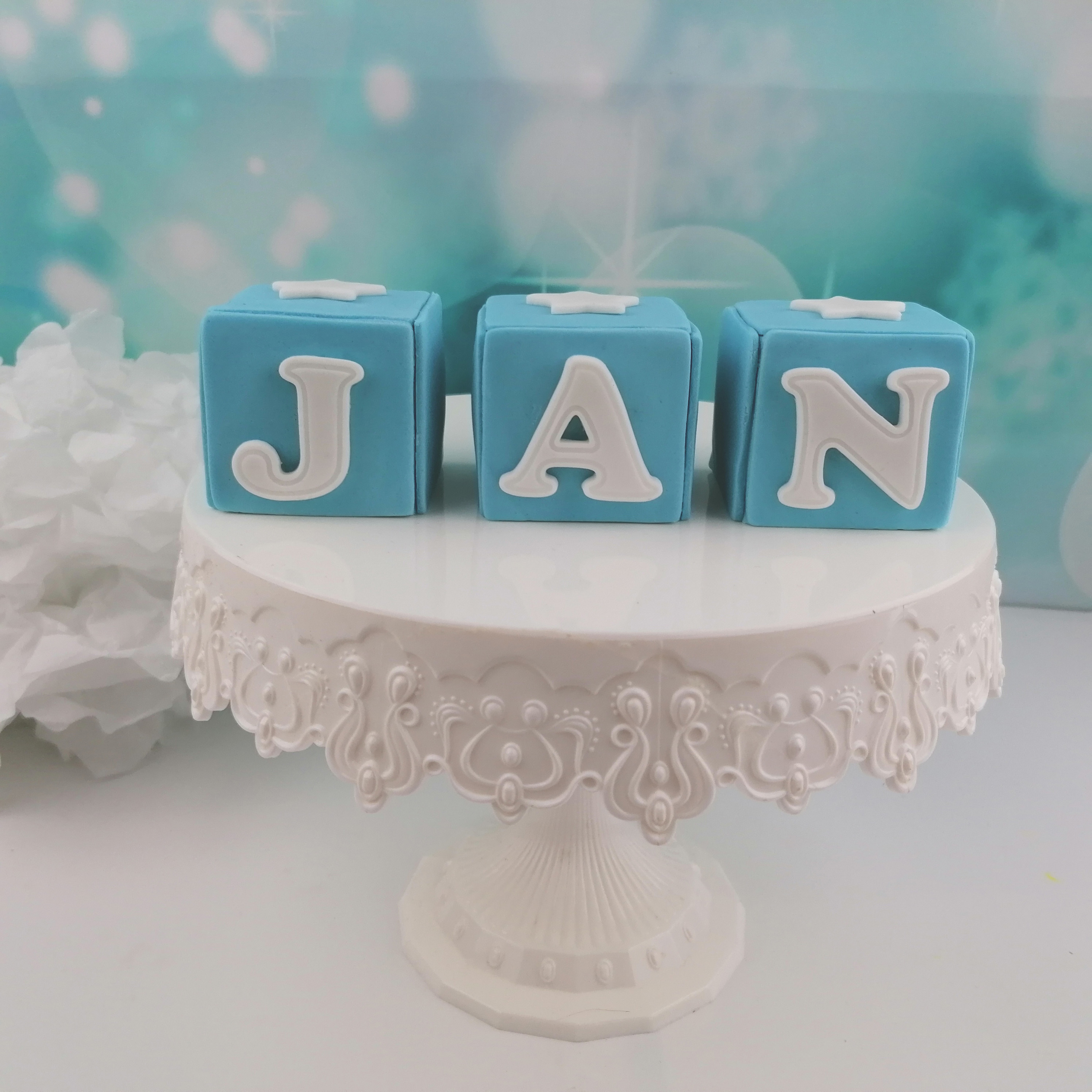 Zucker Buchstabenwürfel- Preis pro Würfel 5x5cm