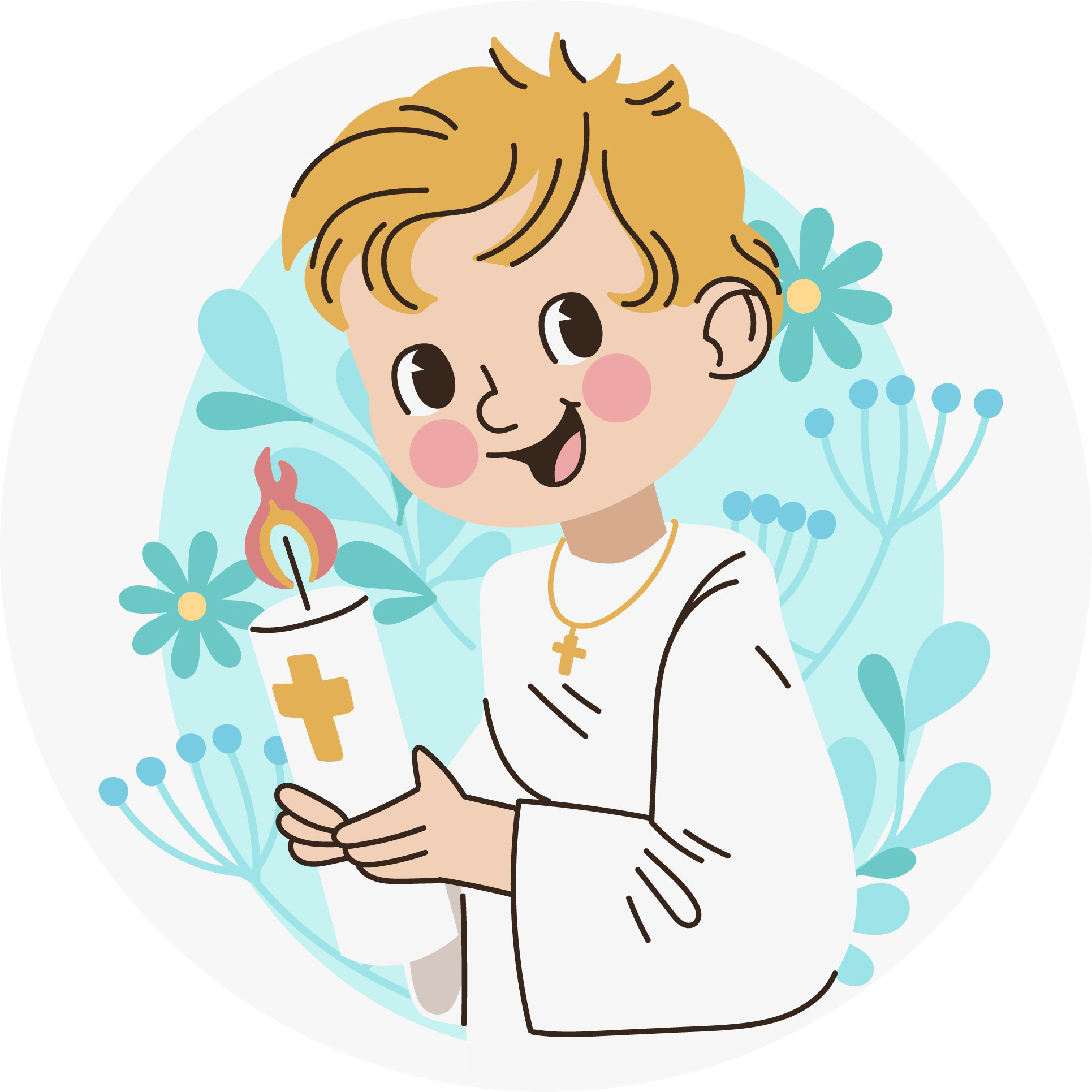 Fondantaufleger Erstkommunion Bub