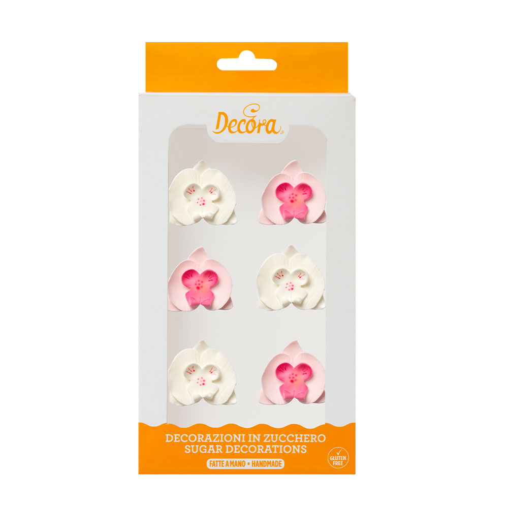 Blumen Orchidee Orchideen in rosa und weißem Zucker