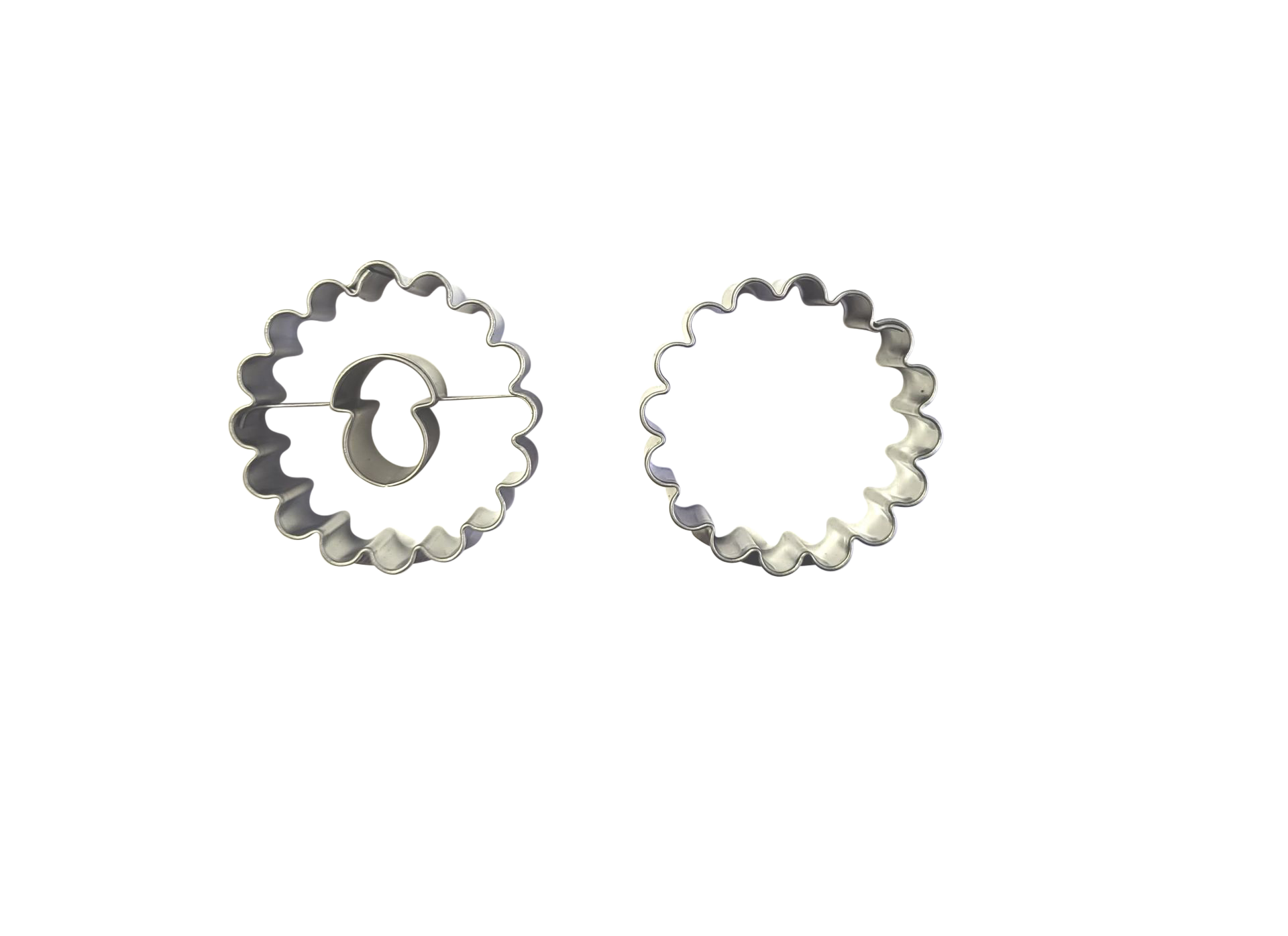 Linzer Ausstecher Kreis gewellt mit Pilz 