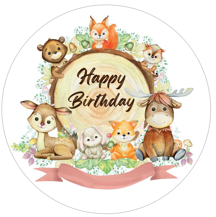 Tortenaufleger Waldtiere