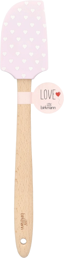 Teigschaber rosa mit Herzen