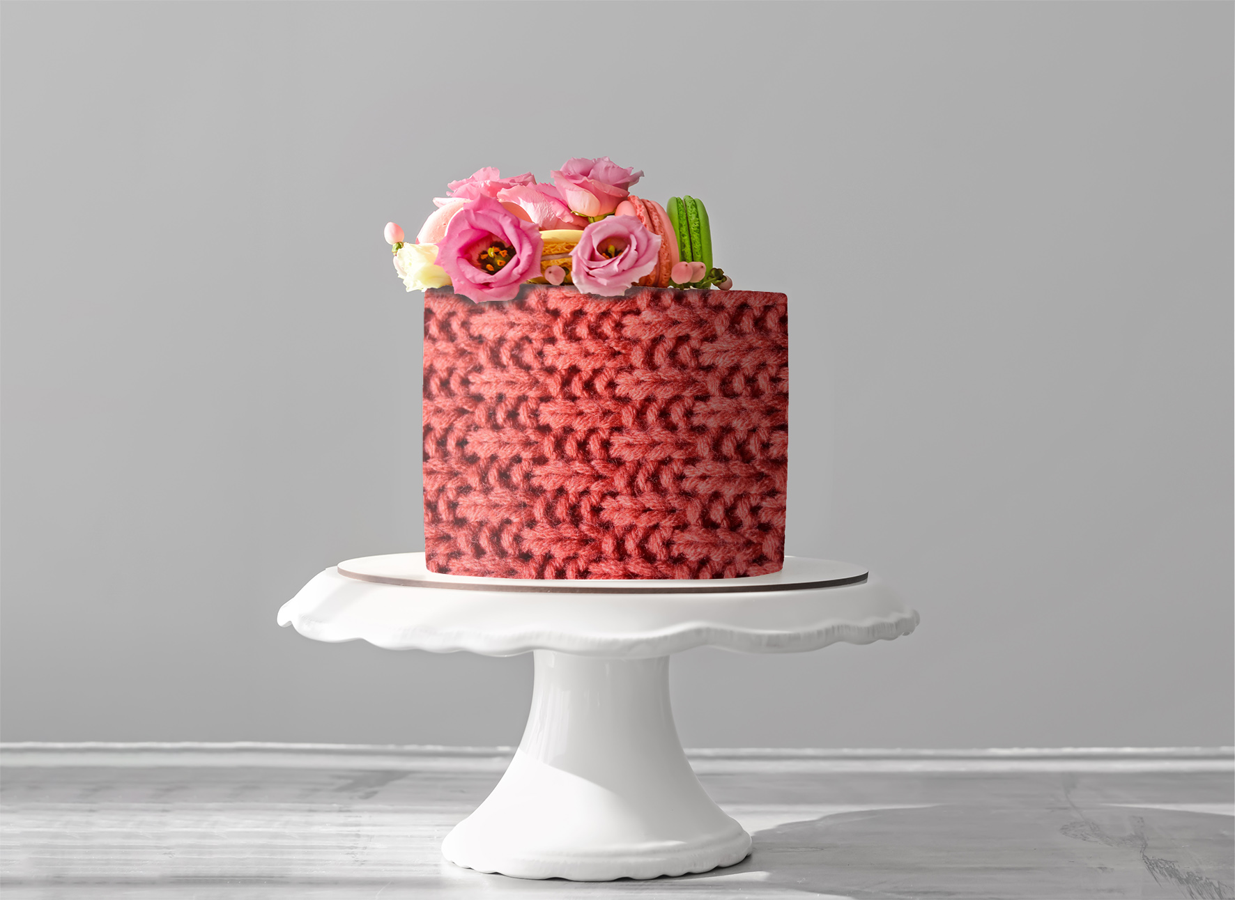 Deko Fondant Strickmaschen