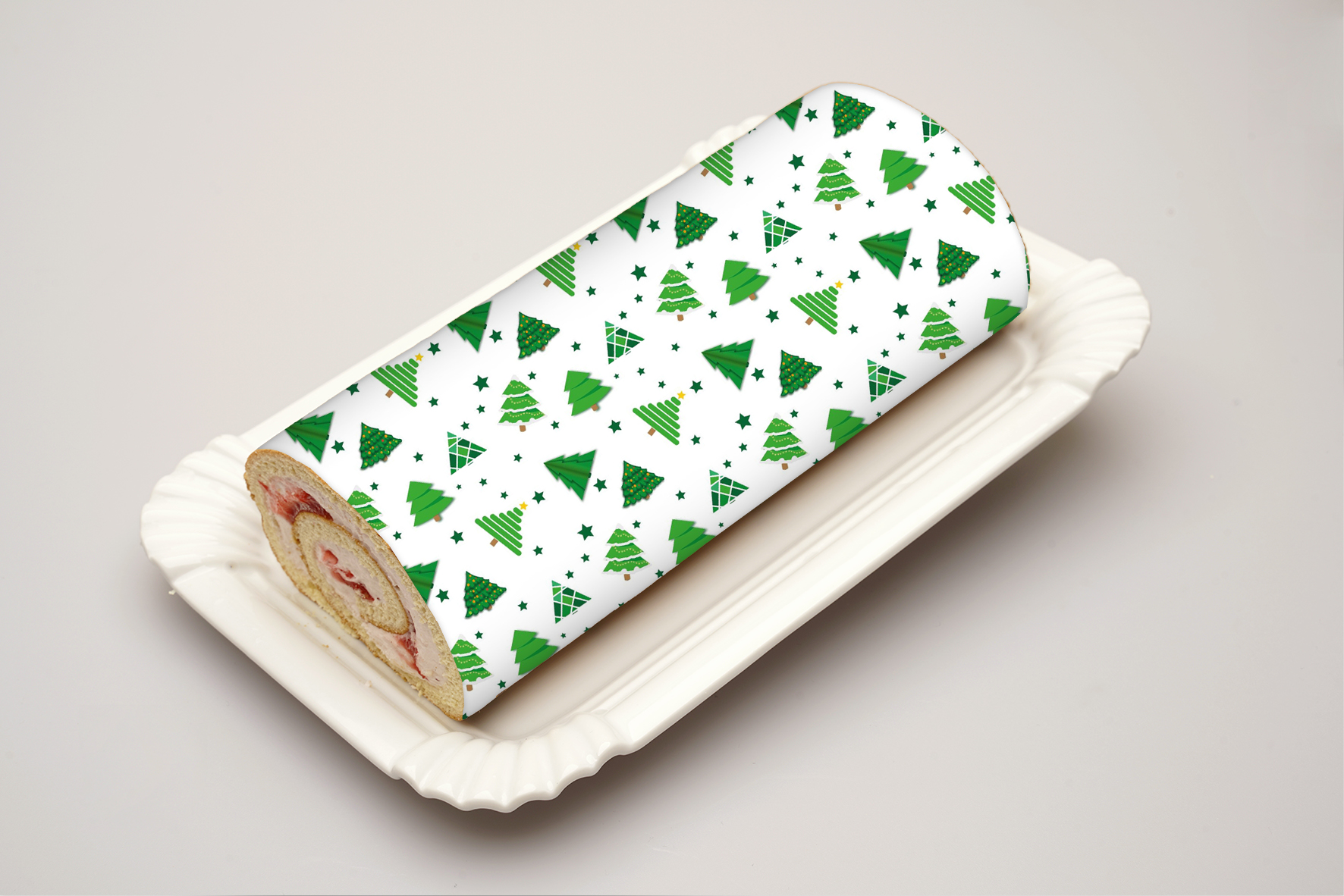 Rouladendekor "Weihnachten grün"