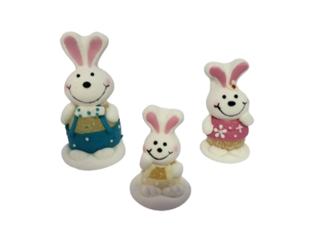 Osterhasen aus Zucker und Gelee 3 teilig