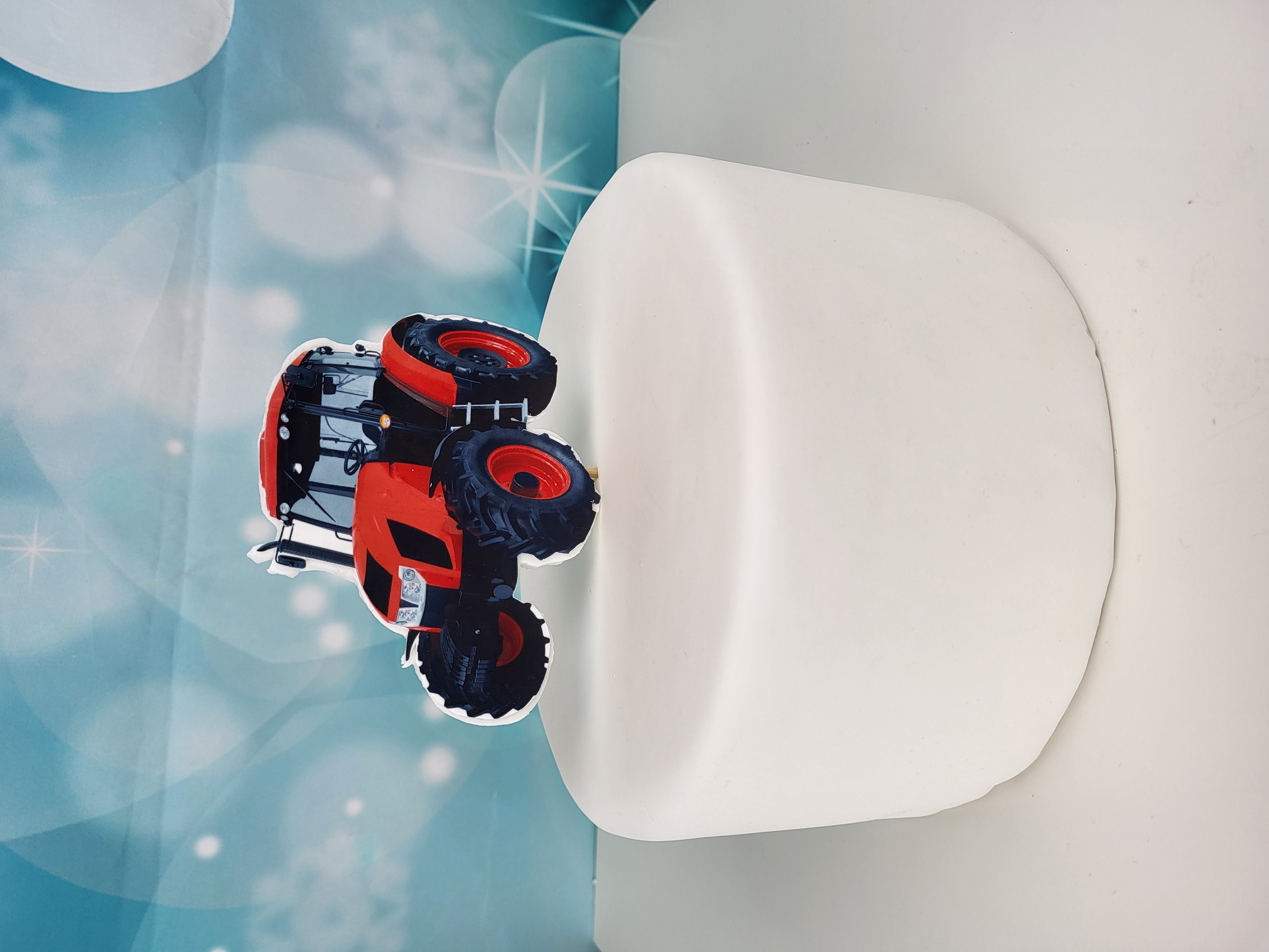 Cake Topper Traktor rot