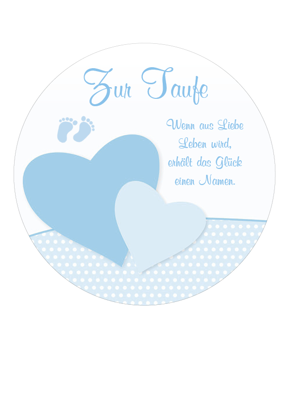 Tortenaufleger "Zur Taufe" blau
