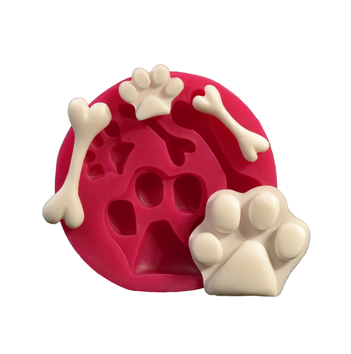 Silikonform Pfoten &  Knochen