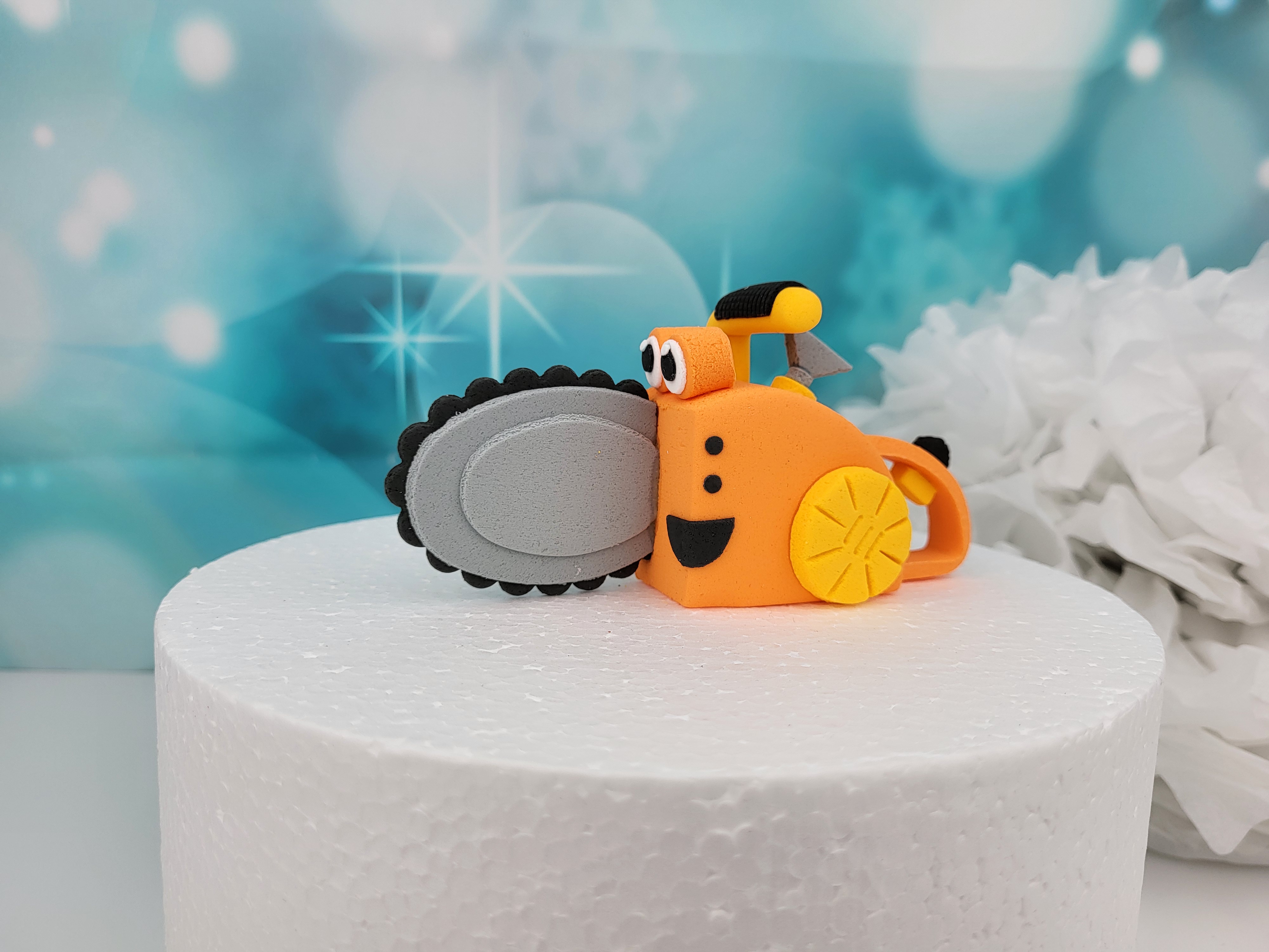 Tortenfigur Motorsäge