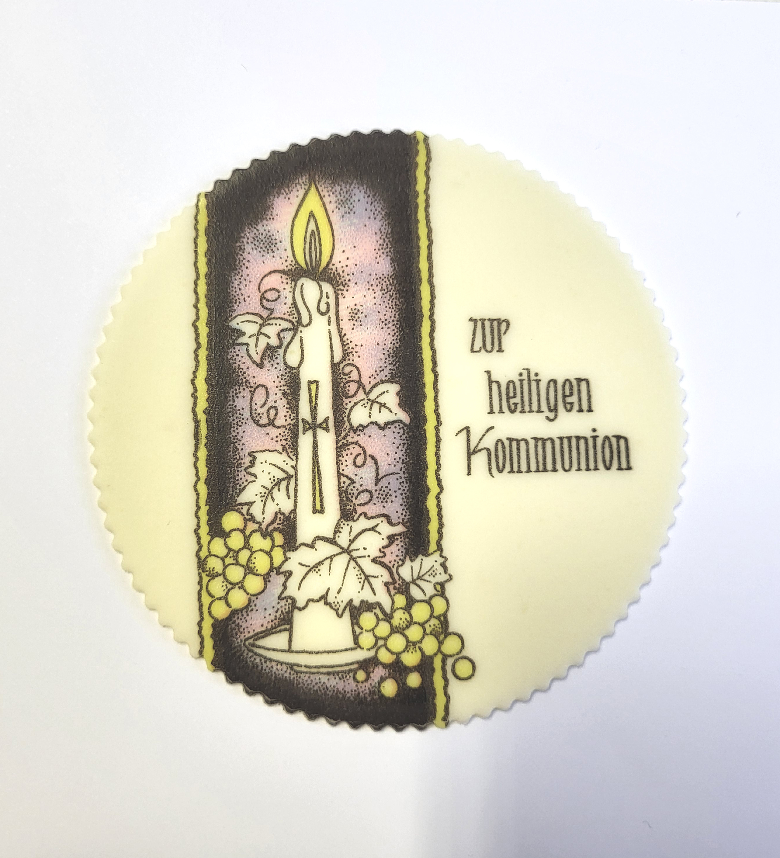 Zuckeraufleger Dekorschilder  Zur Kommunion Ø 10 cm