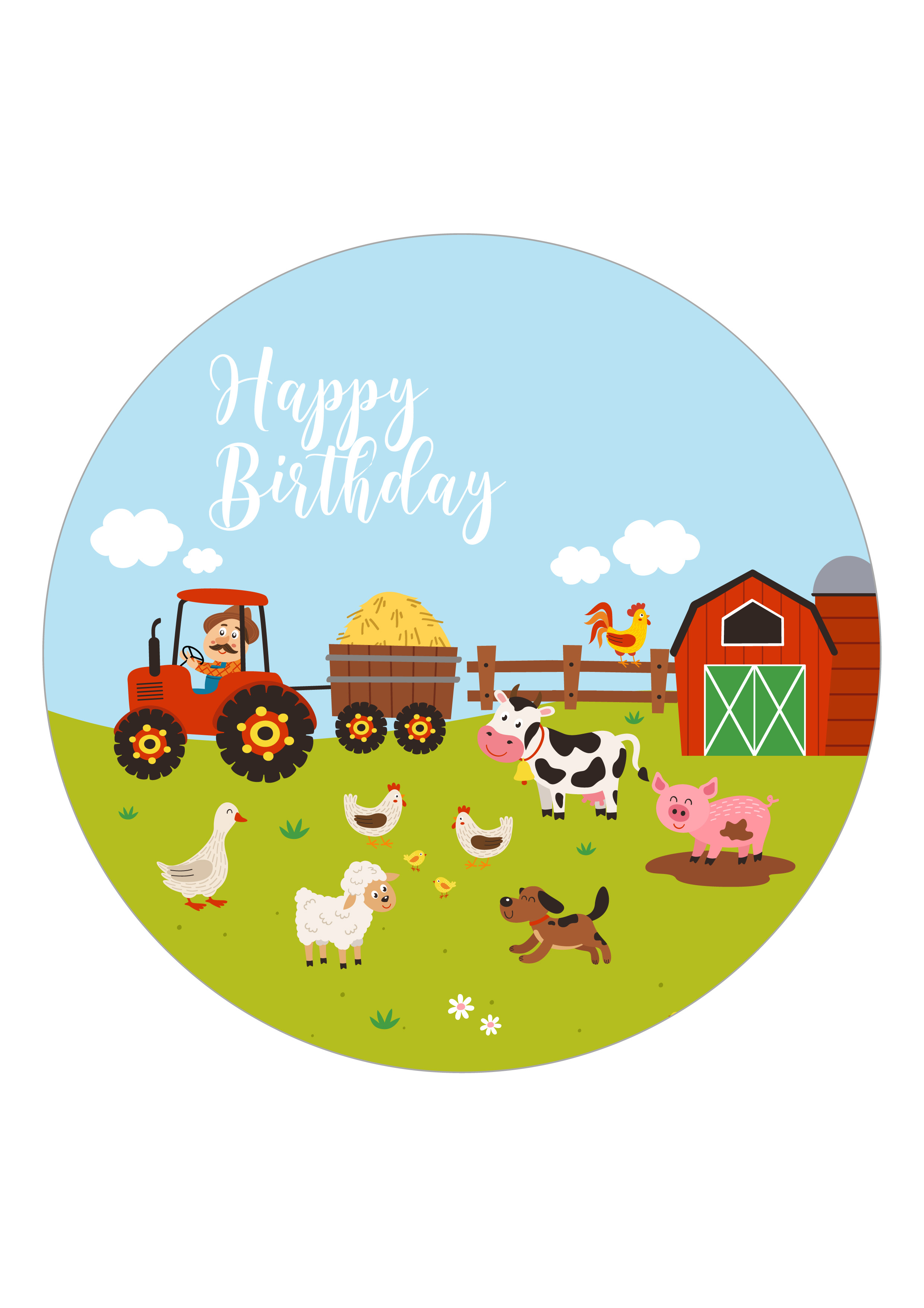 Tortenaufleger Bauernhof