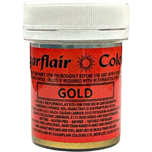Essbare Farbe Glitzerfarbe Gold 35g