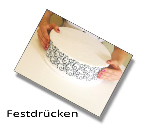 Tortenband braune Blumen