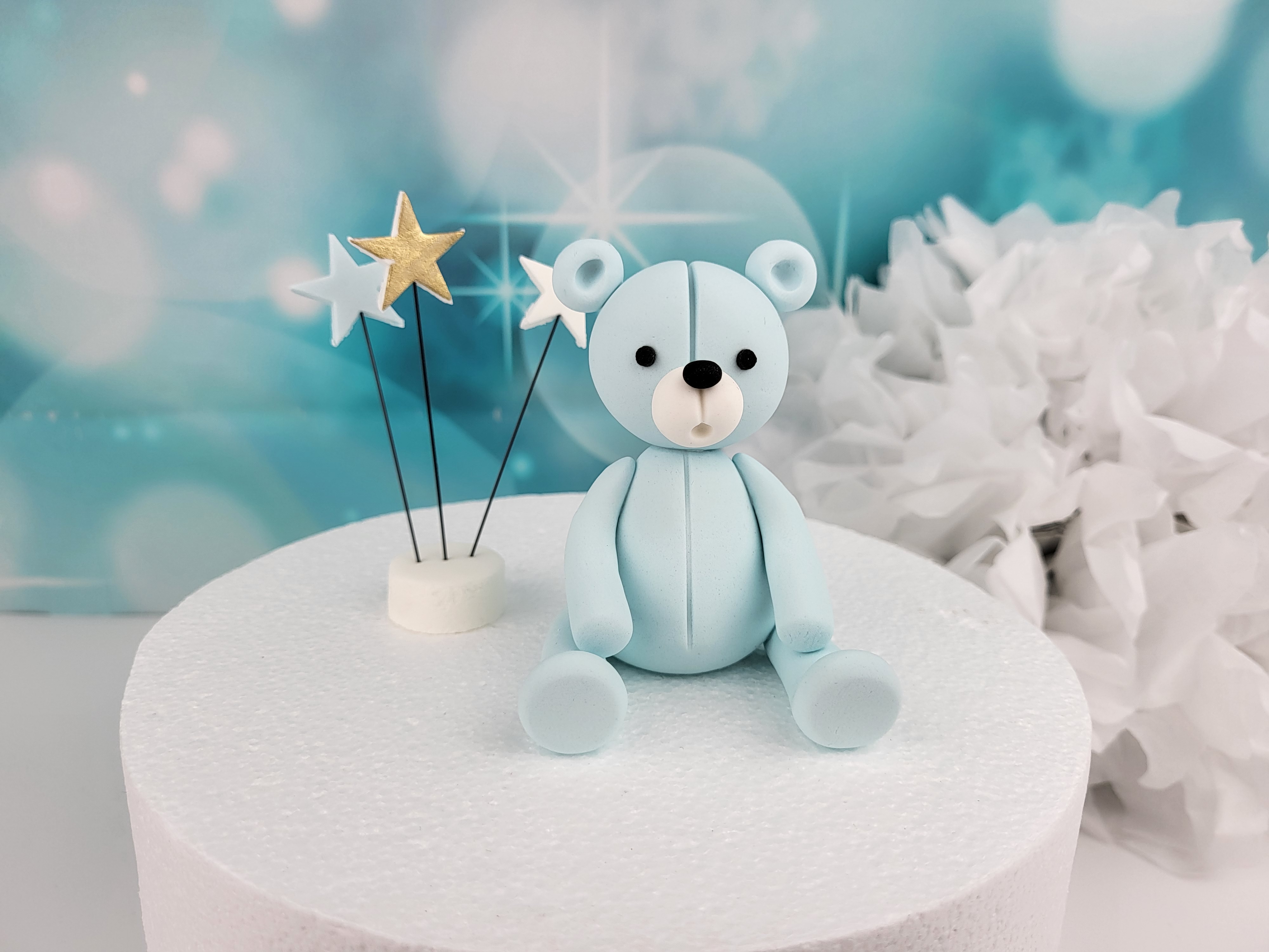 Bär mit Sternen  handmodelliert   