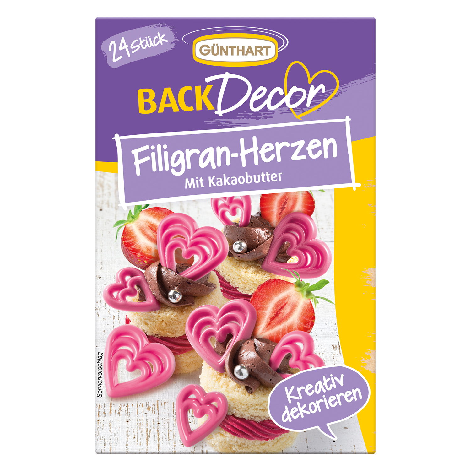 Filigran-Herzen, Schokolade 