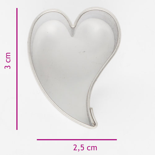 Ausstecher graziöses Herz 3 cm