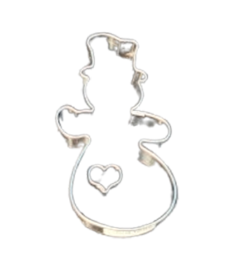 Linzer Ausstecher Schneemann mit Herz