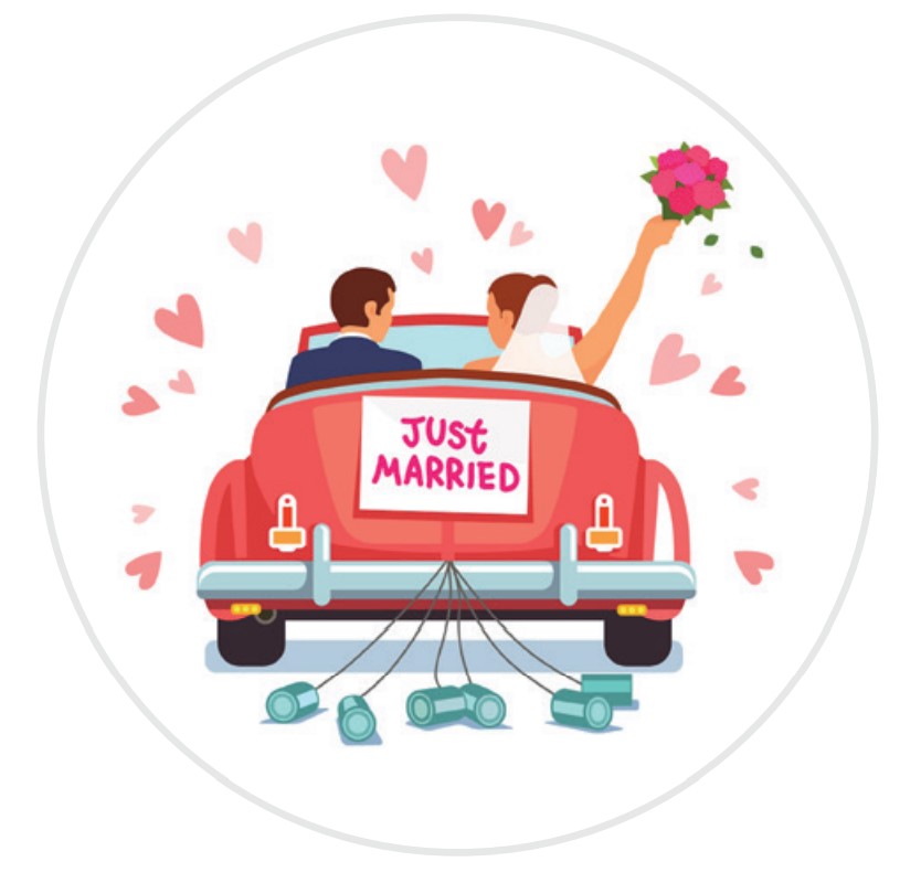 Muffinaufleger Just Married