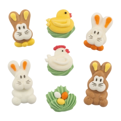 Zuckerfiguren Mini-Set Ostern 7 Stk.