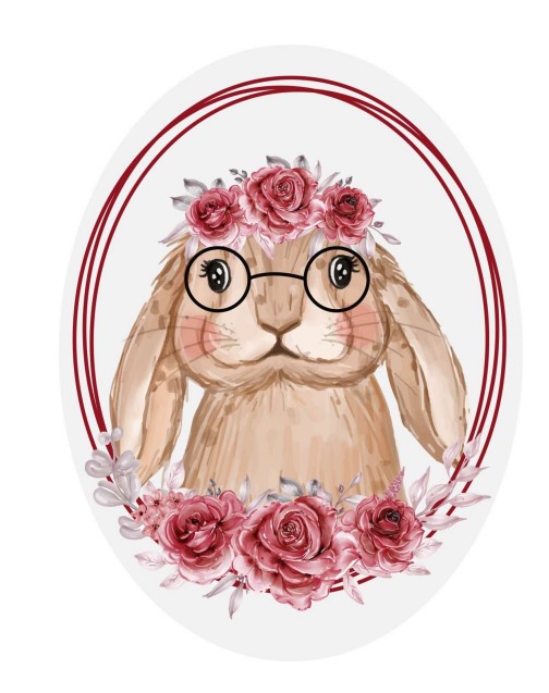 Muffinaufleger Häschen mit Brille